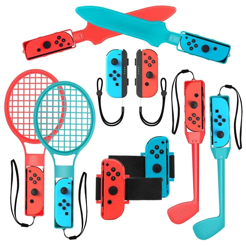 10 in 1 Switch Sports Accessories Bundle for Nintendo Switch Oled Game Sports Accessories Kit with Golf Clubs Golf Clubs -