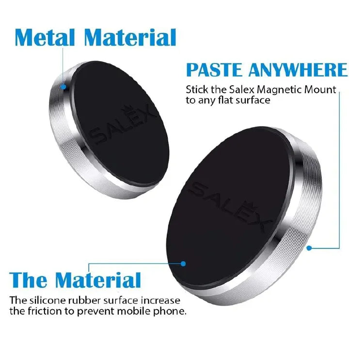 Universal Magnetic Car Phone Holder 360 Degree Swivel Dashboard Mount Black