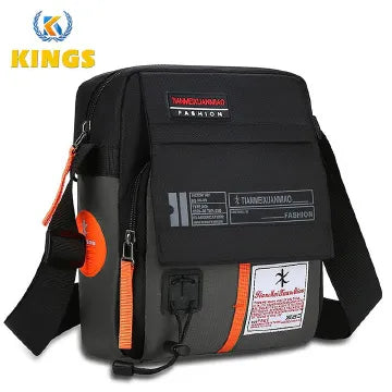 Men's Durable Nylon Chest Sling Bag - Lightweight, Multi-Pocket Crossbody Design