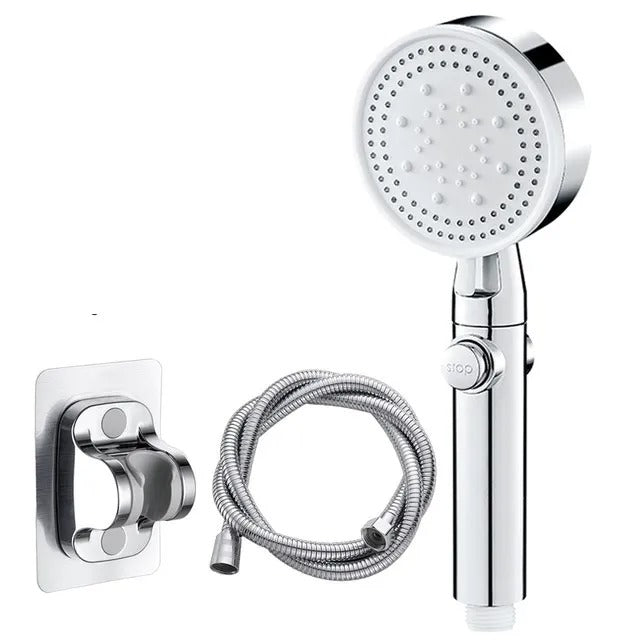 High Pressure 5-Mode Adjustable Shower Head with Hose
