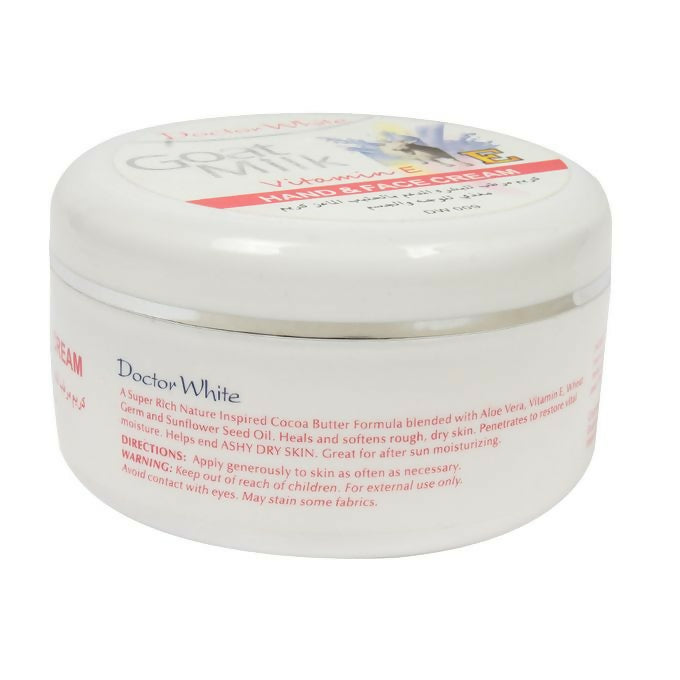 Doctor White Goat Milk Hand & Face Cream With Vitamin E & Aloe Vera-300g
