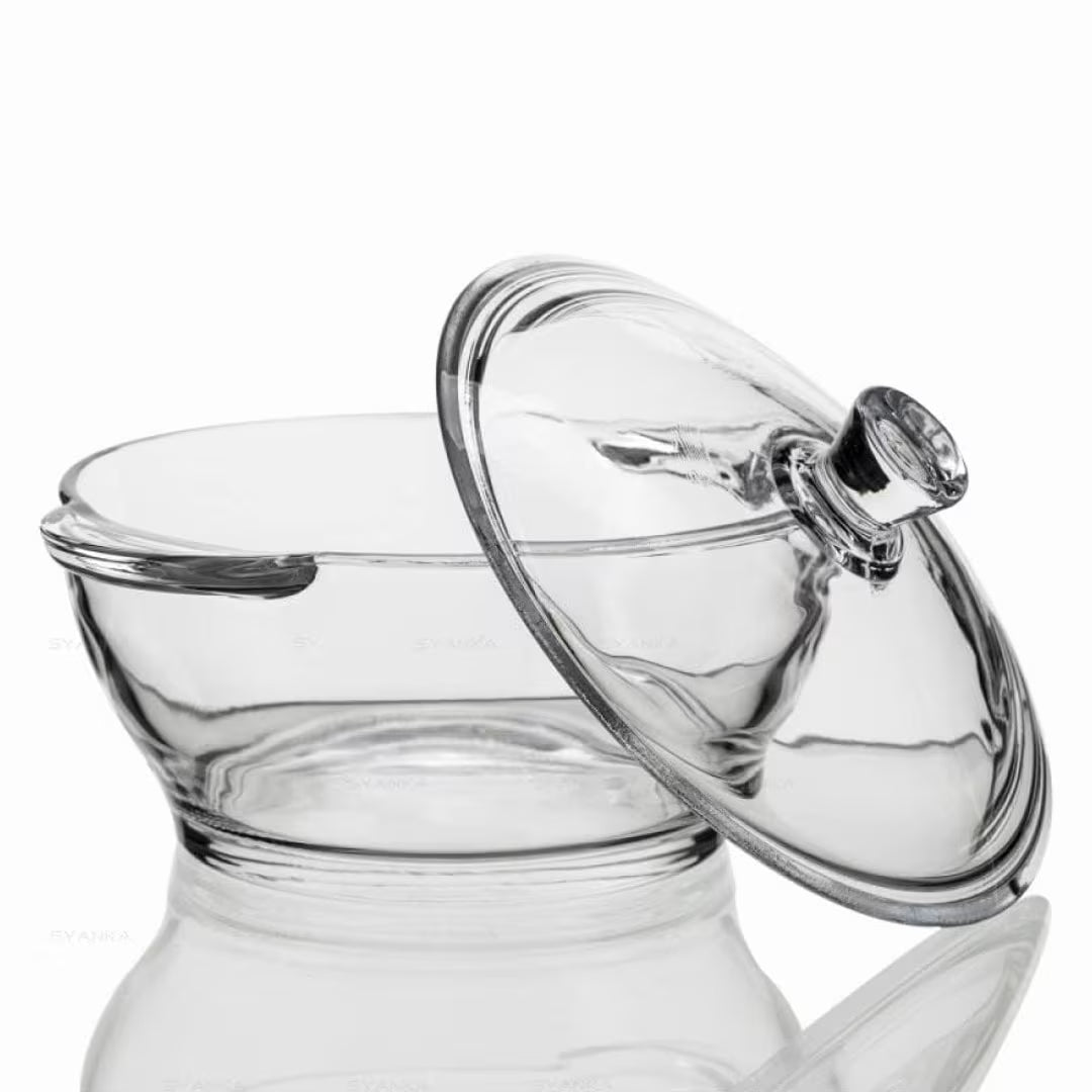 20cm Glass Bowl with Lid
