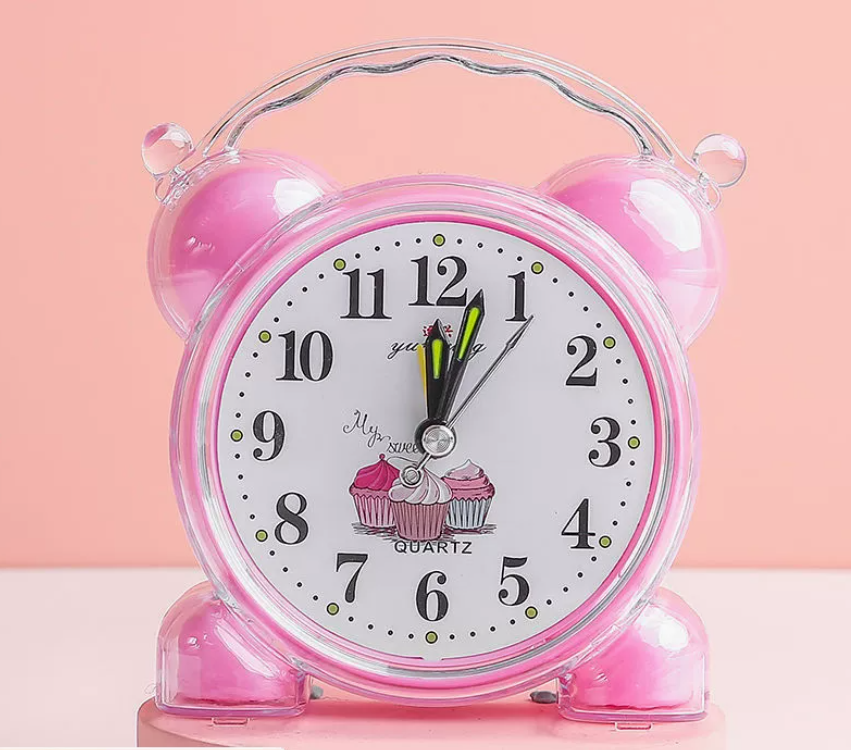 Children's Cartoon Bedside Alarm Clock Plastic Analog Desk Clock