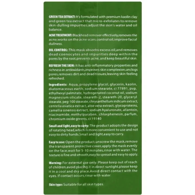 Dr. Rashel Green Tea Clay Stick Face Mask