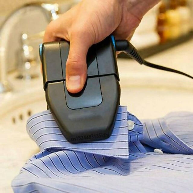 Easily Portable and Foldable Travel Iron with Adjustable Temperature Settings, Non-Stick Plates