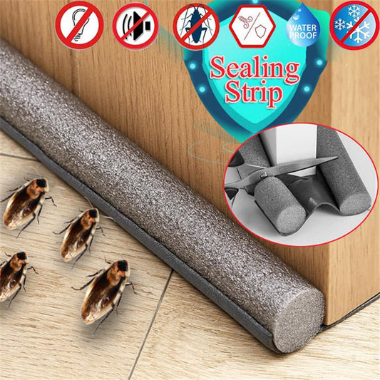 Flexible Door Bottom Seal Strip – Draft Stopper & Noise Blocker | Self-Adhesive Gap Guard for Home & Office