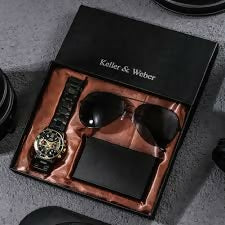 Men gold minimalist luxury gift set