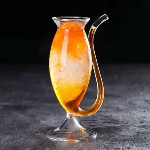 300ml Curved Straw Cocktail Glass (Per Pc)