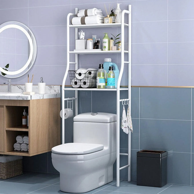 3-Tier Bathroom Space Saver outlet Organizer Rack, Over The Toilet Storage