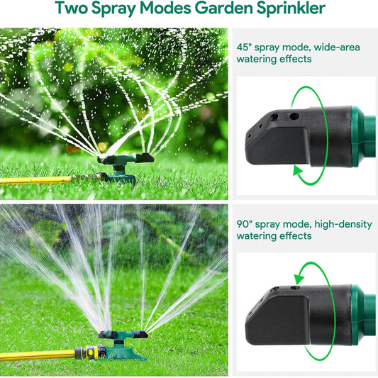 Automatic 360° Rotating Lawn Sprinkler – 3-Arm Adjustable Garden Watering System