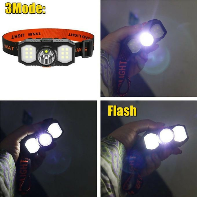 Long Range LED Headlamp Mini COB Flashlight