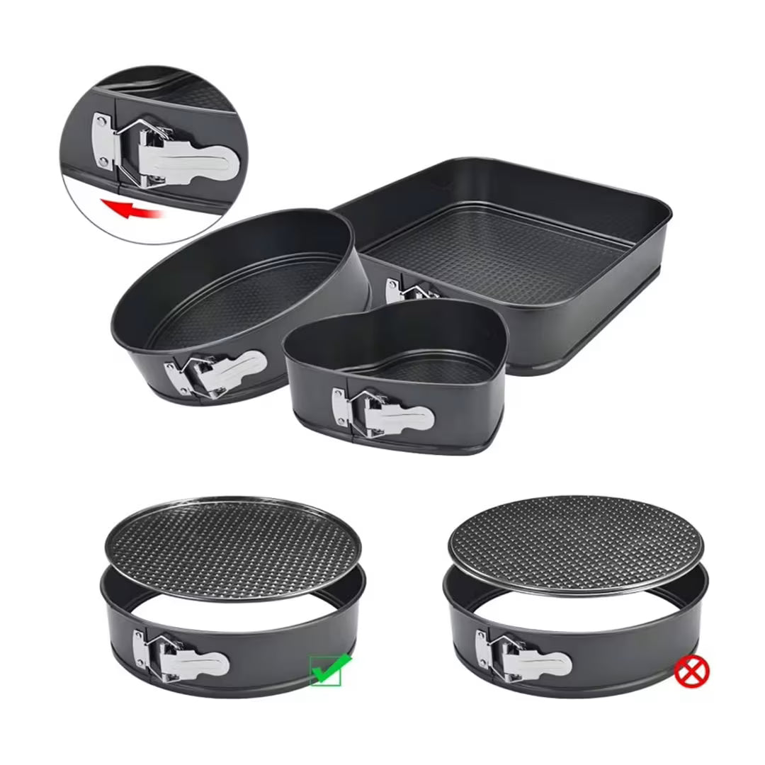 3pc Nonstick Springform Baking Pan Set