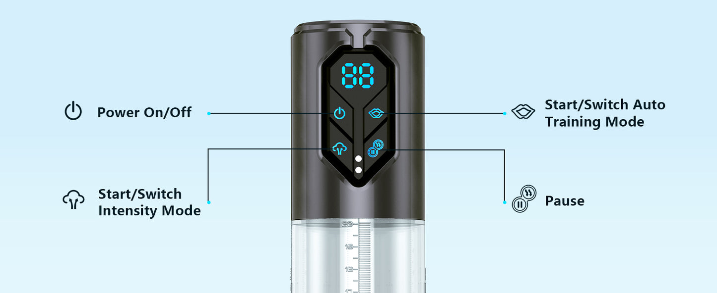 HESEKS Vacuum Sucking Electric Penis Pump Air Water Penis Extender Dick Training Automatic Male Masturbator Sex Toy for Men 18+