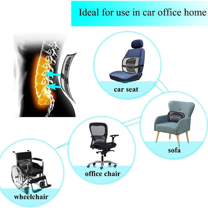 Seat back lumbar support BACK REST mesh