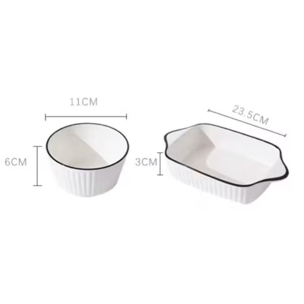 5pc Ceramic Bake & Serve Bowl Set