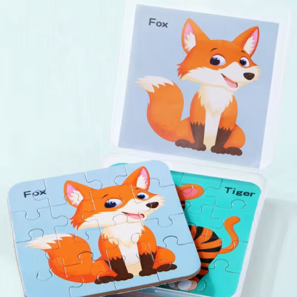 64pc Educational Wooden Puzzle Set