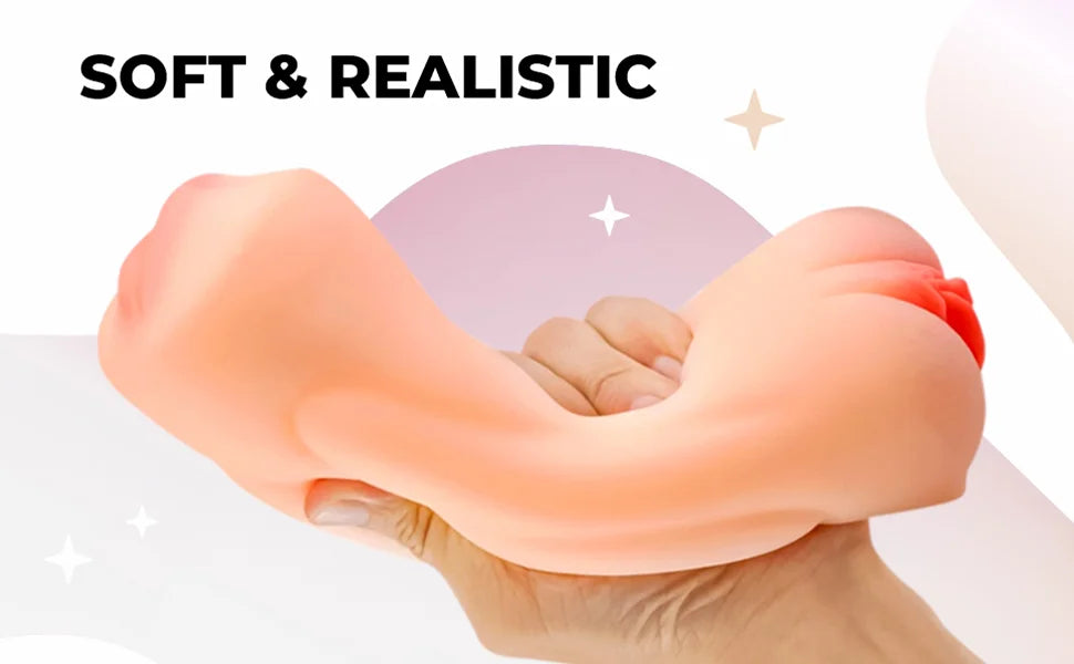 2 In 1 Male Masturbator Cup Artificial Vagina Pussy Tight Machine Deep Throat Vacuum Blowjob Silicone Erotic Sexual Toys for Men
