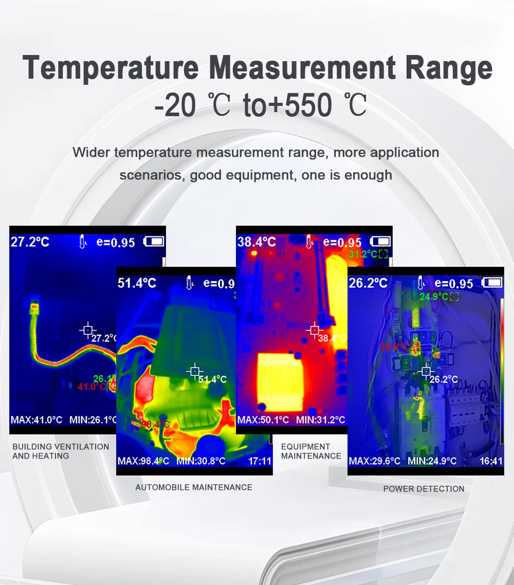 TOOLTOP ET692C Professional Thermal Imaging Camera 256*192 Handheld Thermal Imager for Pipeline Heating Leak Automotive Inspect