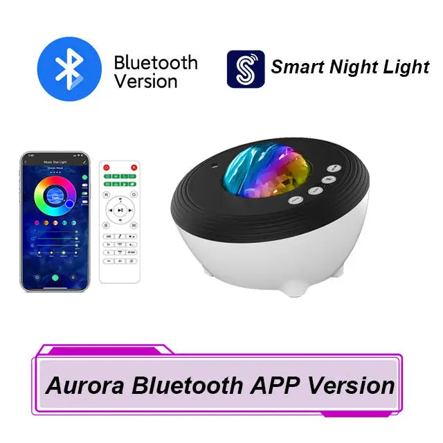 Star Projector LED Aurora Projector Bluetooth Speaker Night Light White Noise Galaxy Projector For Bedroom Kids Decoration Home