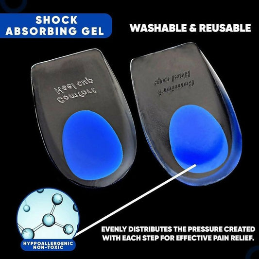 2pcs Silicone Heel Cups – Shock Absorbing Heel Pads for Foot Pain Relief, Plantar Fasciitis & All-Day Comfort