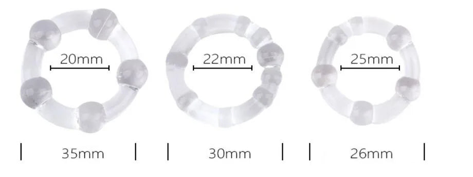 3 Pcs/Set Cock Ring Delay Ejaculation Penis Ring Sex Toys For Men Dick Enlargement Silicone Adult Supplies 18+ Stronger Erection