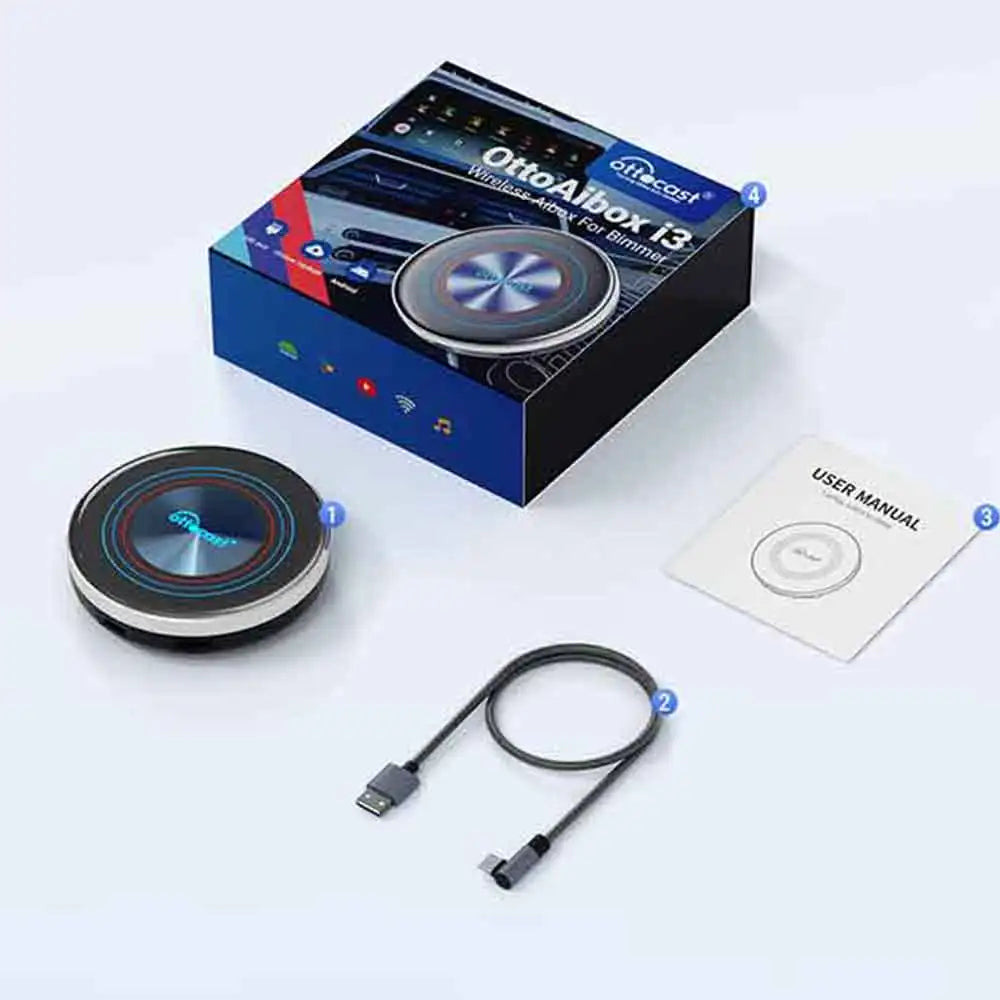 OTTOCAST Android 13 AI Box for BMW Wireless CarPlay for Netflix for BMW ID6 ID7 ID8 Car Accessories 2025 New Year Gift for Men