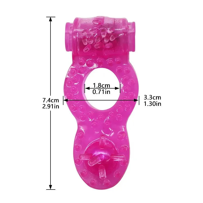 Cock Ring Vibrator Strong Penis Erect Penis Ring Crystal Butterfly Vibrating Rings Enhance Sex Ability Product Sex Toys For Men