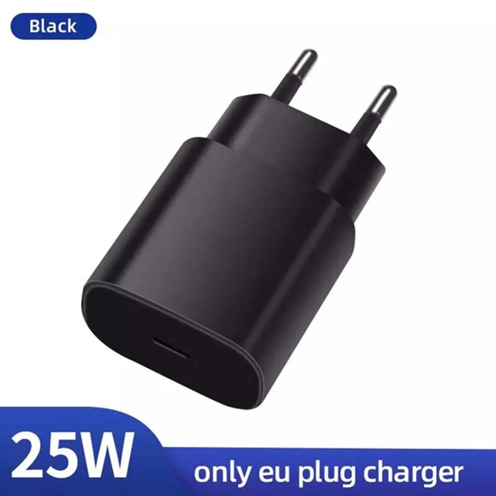 PD 25W USB C Charger Quick Charge 3.0 Super Fast Charging With Type C Cable For Samsung Galaxy S23 S22 S21Ultra Note 20