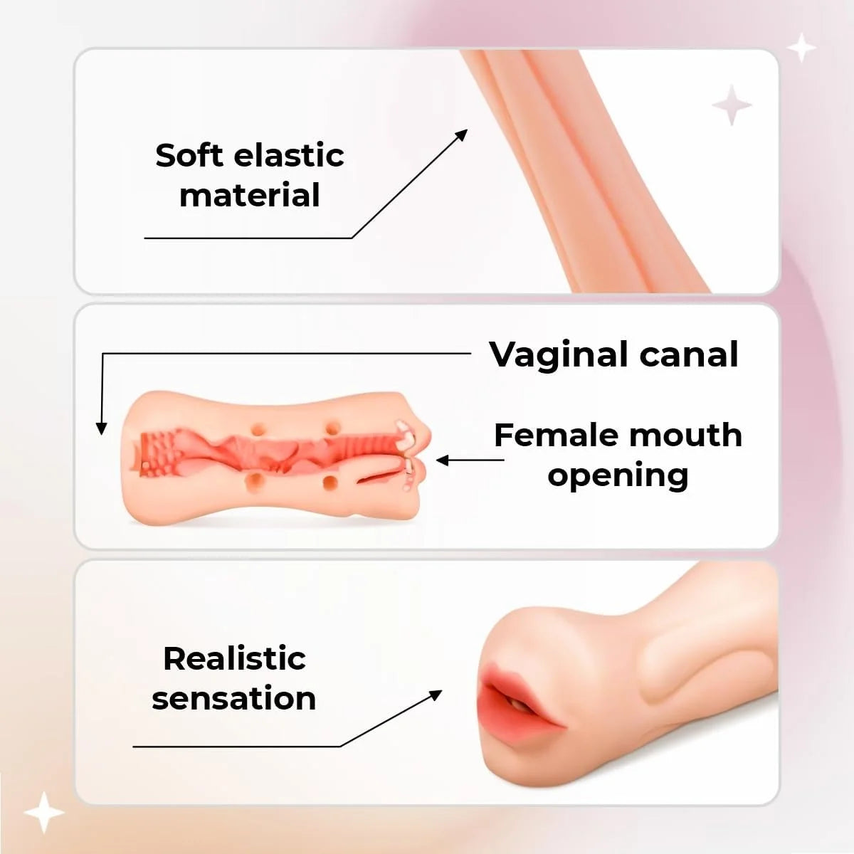 2 In 1 Male Masturbator Cup Artificial Vagina Pussy Tight Machine Deep Throat Vacuum Blowjob Silicone Erotic Sexual Toys for Men