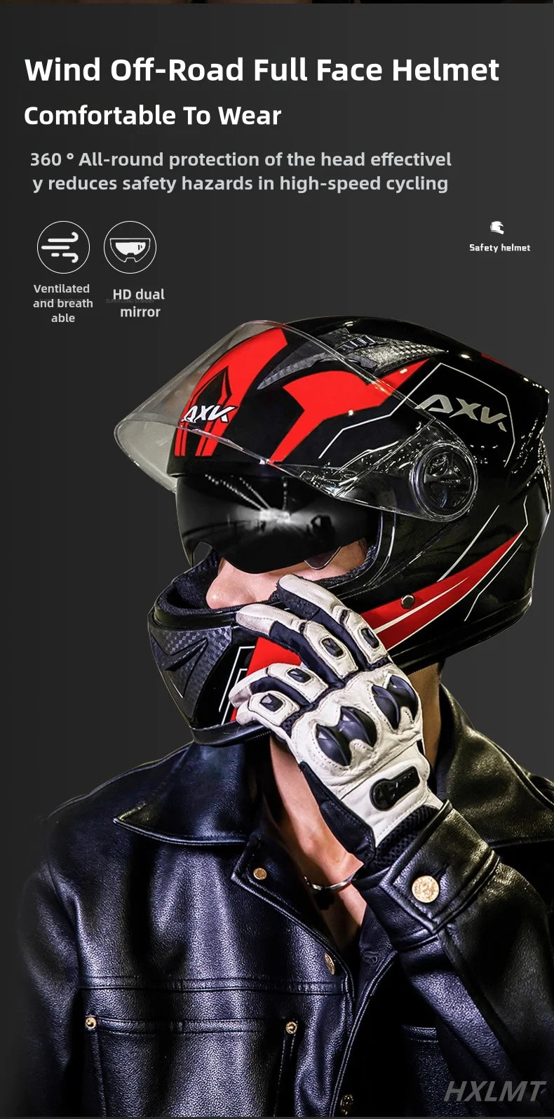 Safety Motorcycle Helmet Racing Full Helmet Motorcycle Classic Collar Helmet Headgear Casque Casco Capacete Accessories