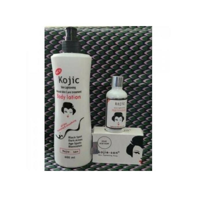 Kojie San Kojic Skin Lightening Kojic Lotion, Serum And Soap