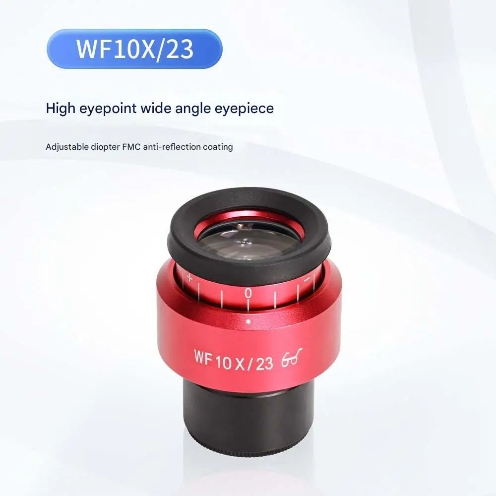 1PCS Stereo Microscope Eyepiece WF10X High-Eyepoint Diopter Adjustable Wide-Field Field of View 23mm Interface Diameter 30mm