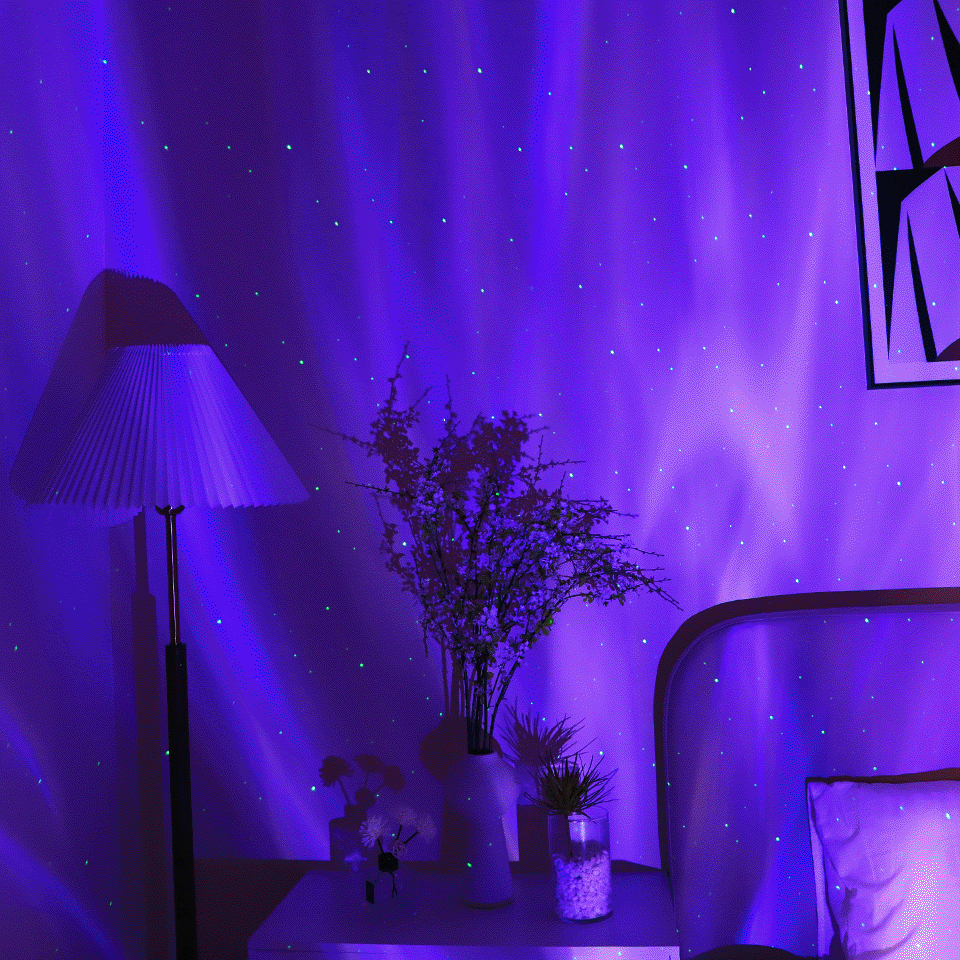 Star Projector LED Aurora Projector Bluetooth Speaker Night Light White Noise Galaxy Projector For Bedroom Kids Decoration Home