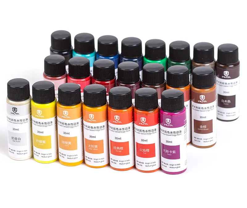 WUTA 30ml Professional Leather Edge Paint Oil Dye Edge Dressing Color Coats Leather Finish Supplies DIY Craft Leather Shoe Edges
