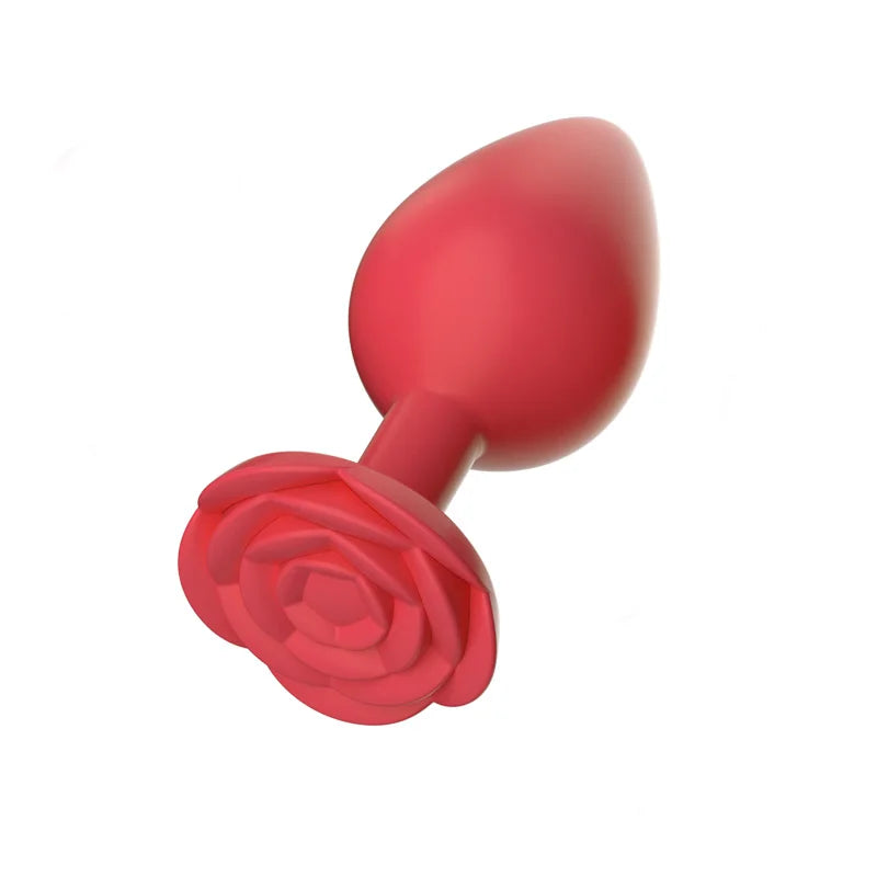 Rose Anal Plug 3 Size Silicone Butt Plugs Stimulator Anal Sex Toys Prostate Massager Anal Trainer Sex Toys for Men Women Couples
