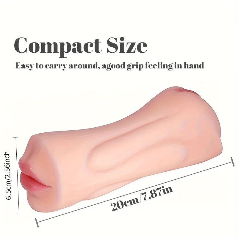 2 In 1 Male Masturbator Cup Artificial Vagina Pussy Tight Machine Deep Throat Vacuum Blowjob Silicone Erotic Sexual Toys for Men