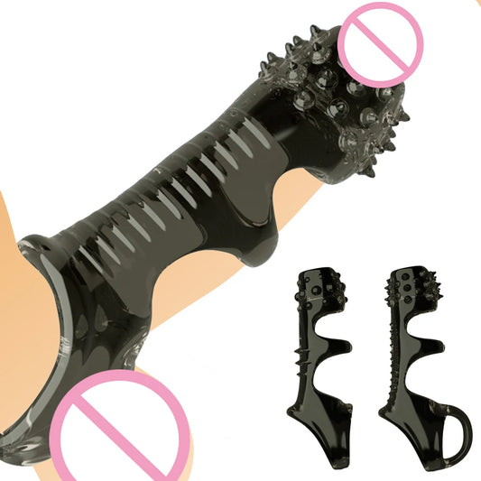 Silicone Penis Ring Penis Sleeve Cock Ring Delay Ejaculation Dick Enlargement Sex Toy for Men Gay Couple Sex Toys Penis Extender