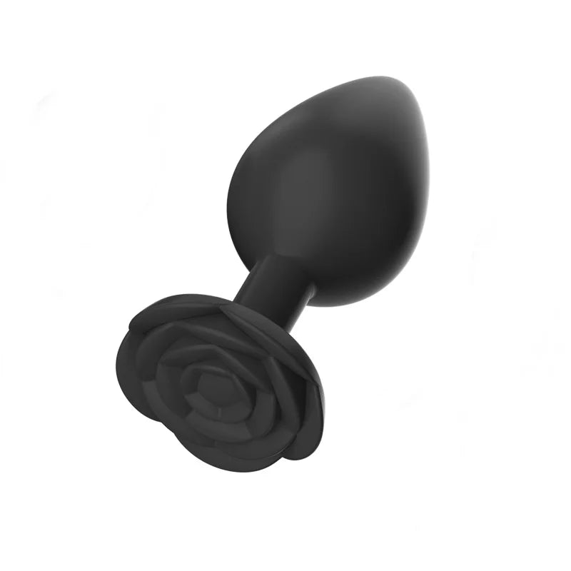 Rose Anal Plug 3 Size Silicone Butt Plugs Stimulator Anal Sex Toys Prostate Massager Anal Trainer Sex Toys for Men Women Couples