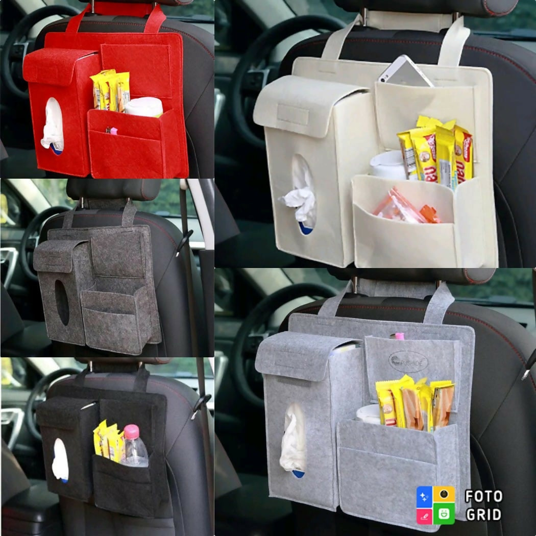 Design Canvas Material Car Back Seat Organizer