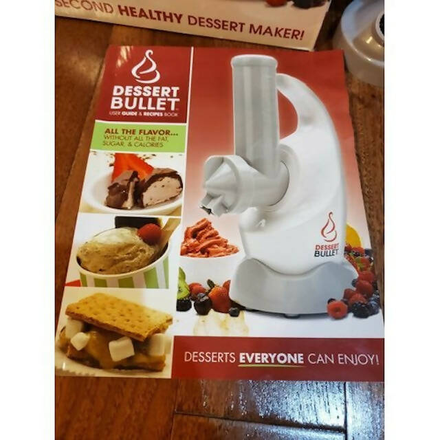 Ice Cream Maker, Magic Bullet Dessert Bullet Blender, Frozen Dessert Maker, All Natural Without Fat Sugar and Calories