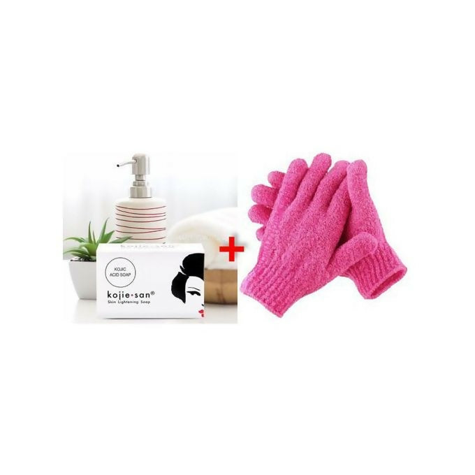 Kojic Acid Soap Original Kojic Lightening Soap & Exfoliating Bath Glove.