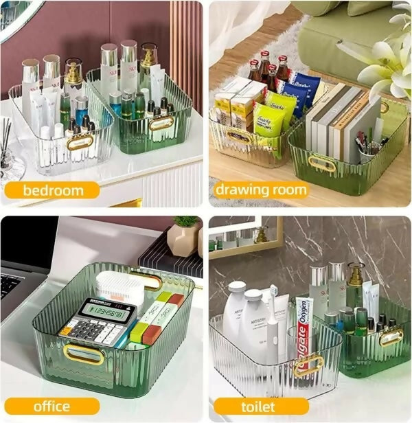 Desktop cosmetic storage container