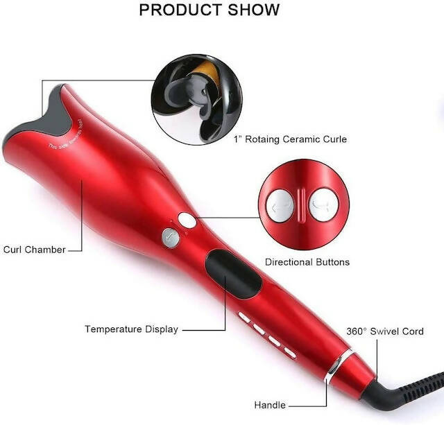 Hair Curler, Automatic Curling Iron LED Digital Rotating Hair Curling/Waver, Rotating Magic Hair Curling Iron