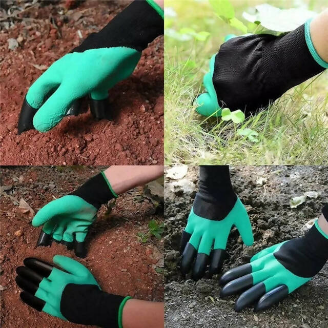 Breathable Gardening Gloves with Claws for Digging and Planting