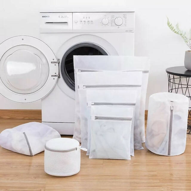 Durable 6 in 1 Mesh Laundry Bags, High-Quality Double Mesh Laundry Bag, Zipper Protection Design
