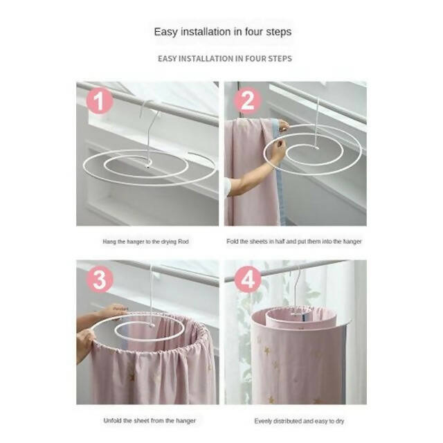 Generic Space Saving Spiral Balcony Hanger Drying Rack