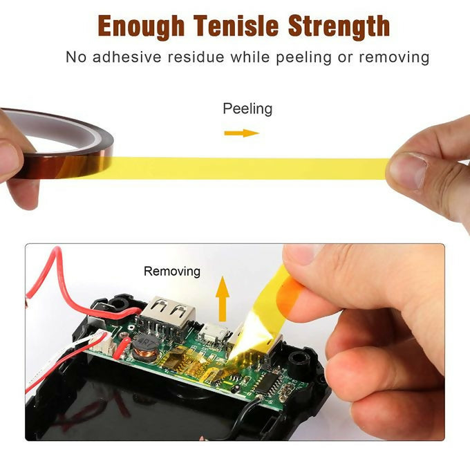 High Temperature Heat Resistant Tape Electronic Polyimide Tape For Masking, Soldering, Electrical, Heat Transfer Vinyl, 3D Printers