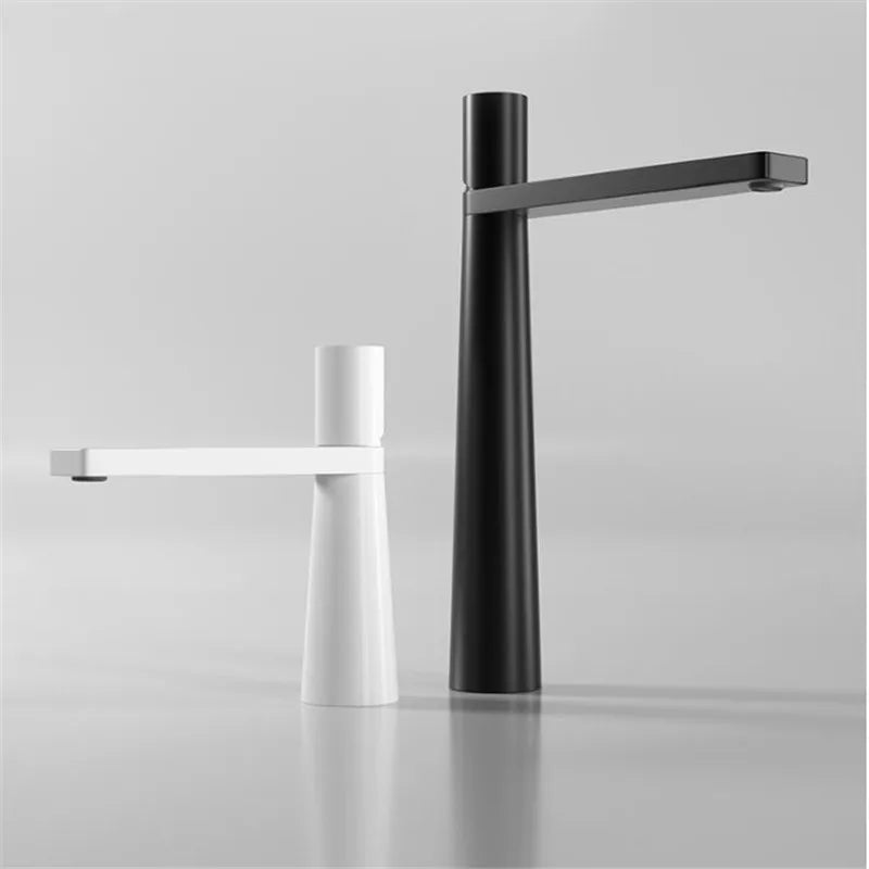 Tuqiu Basin Faucet Brass Bathroom Faucet Mixer Tap Black Wash basin Faucet Single Handle Hot and Cold Chrome Lavotory Faucet