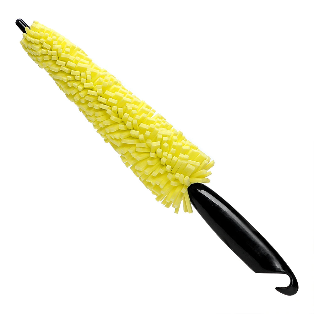 29cm Motorcycle Sponge Brush Wheel Rims Washer Car Hubcaps Wash Auto Cleaning Tool With Handle Bicycle Dirt Pit Bike Accessories