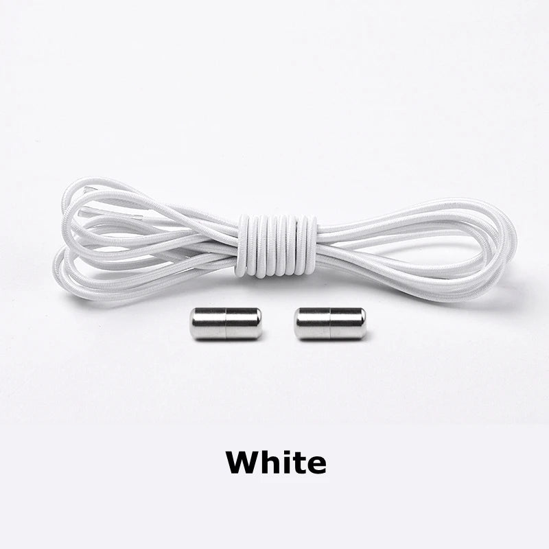 Elastic Laces Sneakers Round Shoelaces without ties Rubber No Tie Shoe laces Shoes Kids Adult Quick Shoe lace Rubber Bands